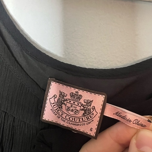 Juicy Couture Vintage Silk Babydoll Tank Top with bow bottom and buttons 6 - Picture 4 of 5